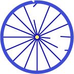 Broken bicycle wheel