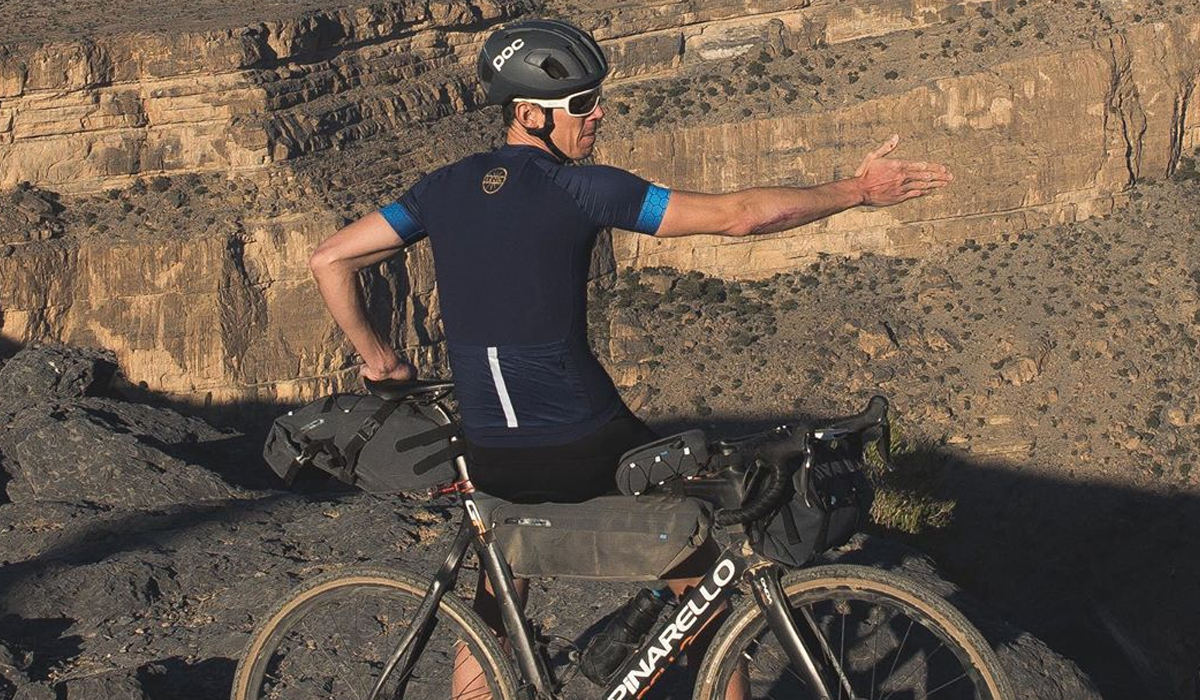 Man sitting on Pinarello bike