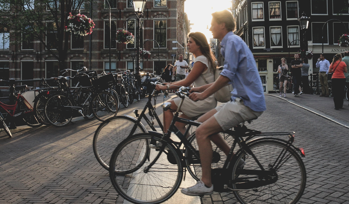 Cyclist in Amsterdam