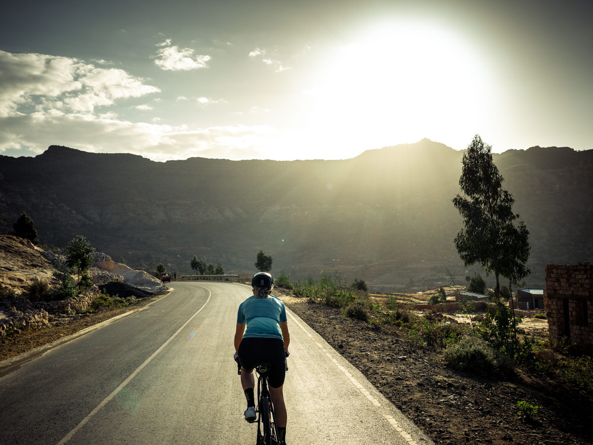 Woman cycling