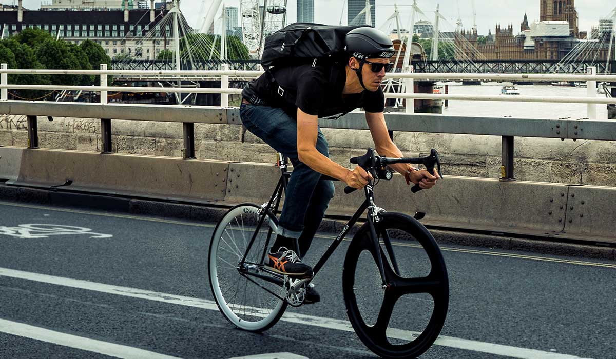 Cyclist in London