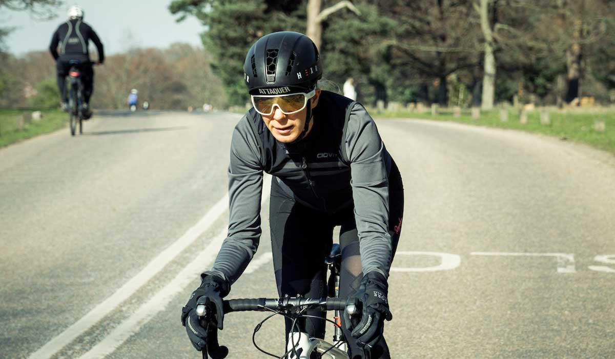 Cyclist cycling in Richmond Park