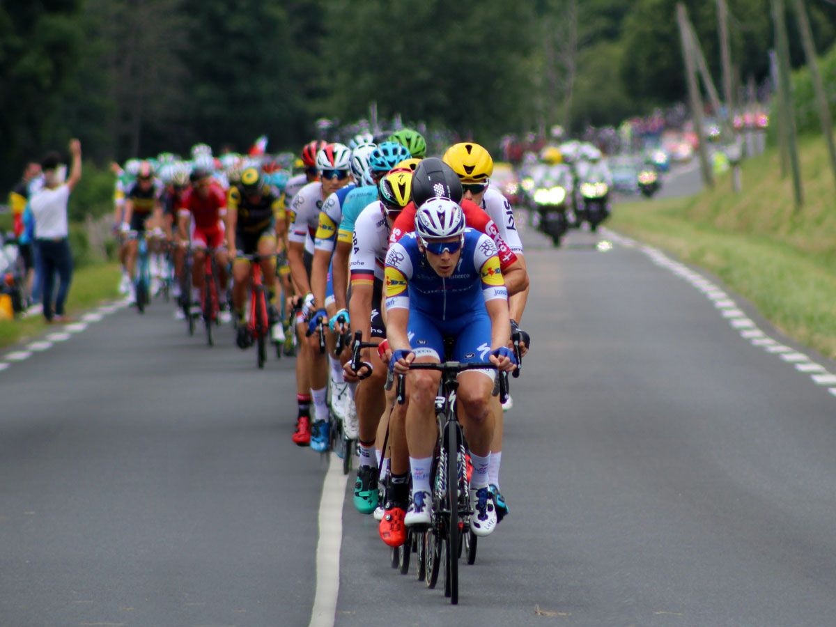 Quick-Step on the front at the Tour de France