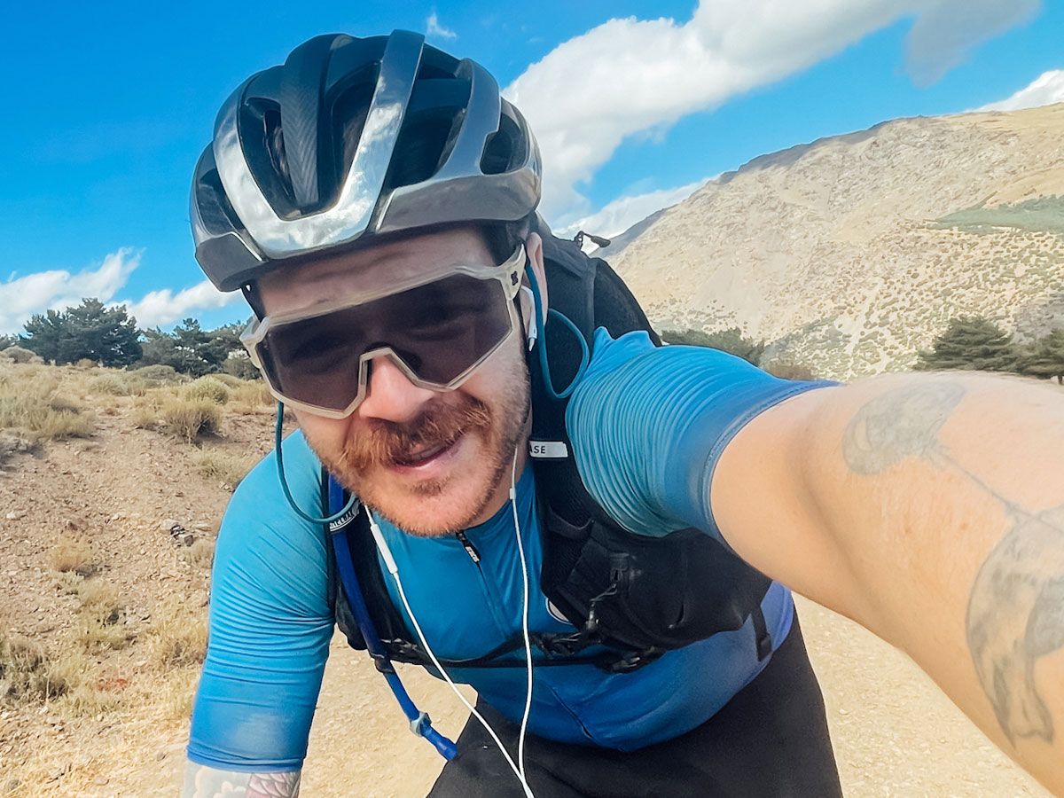 Selfie of cyclist