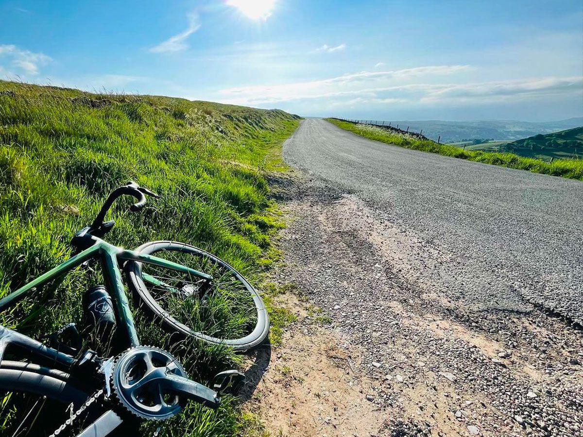 Bike on the side of the road