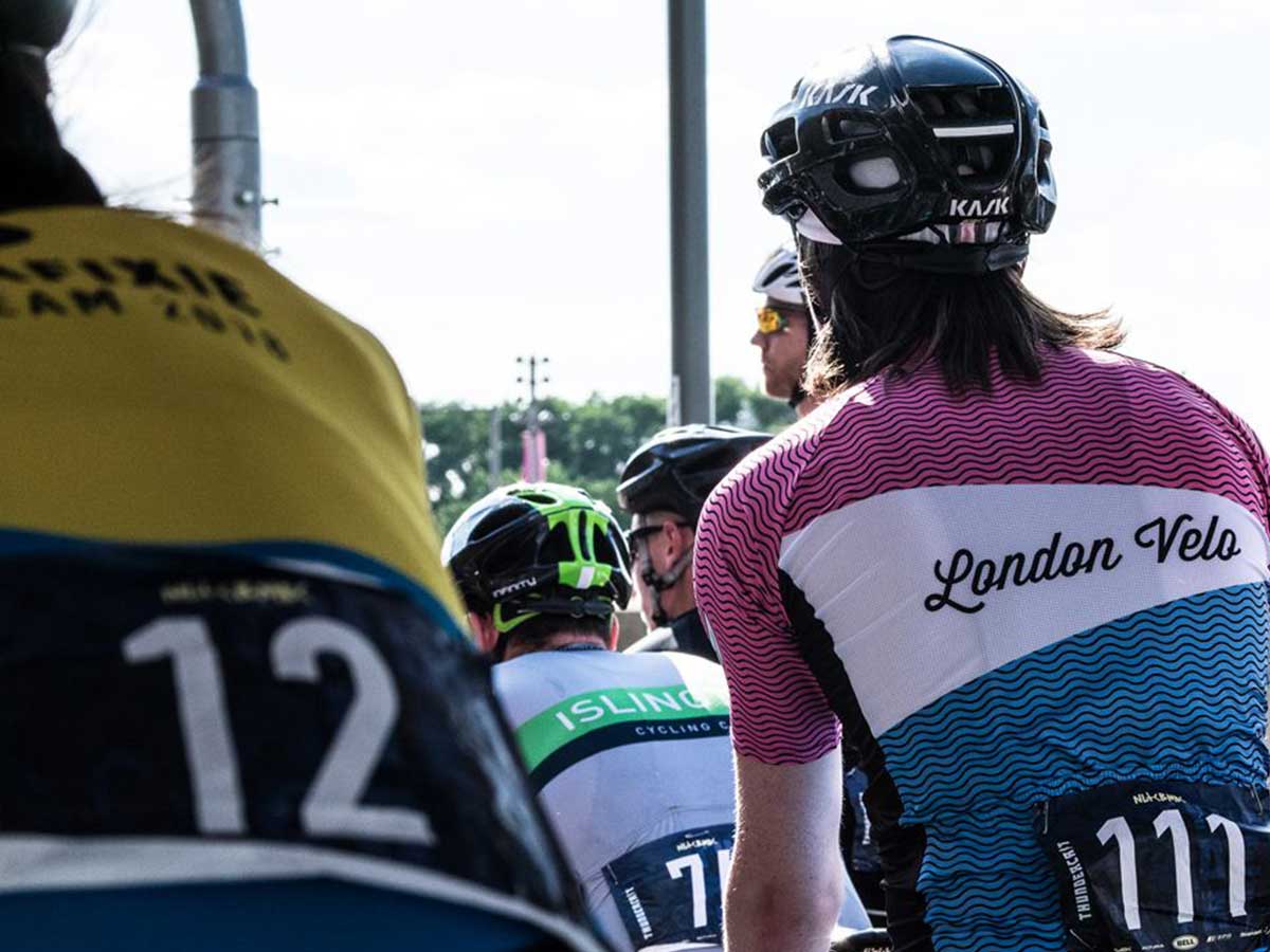 Road cyclists ready to race in London