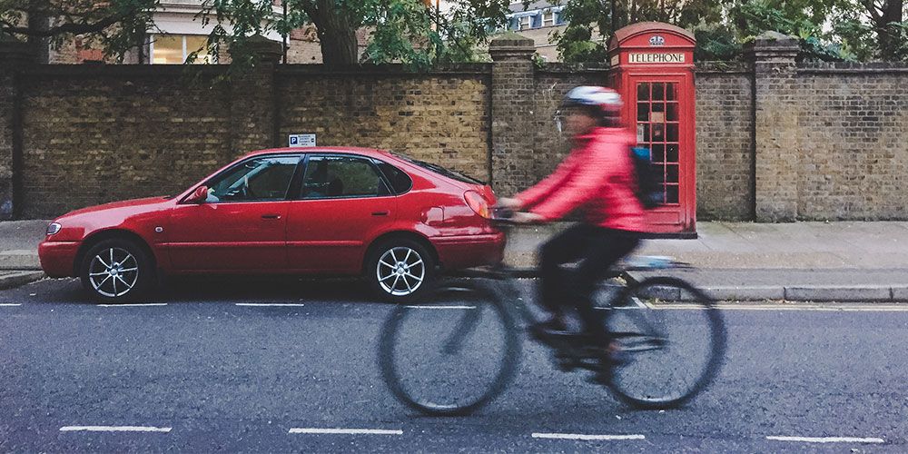 Cycling in the middle of the road Highway Code