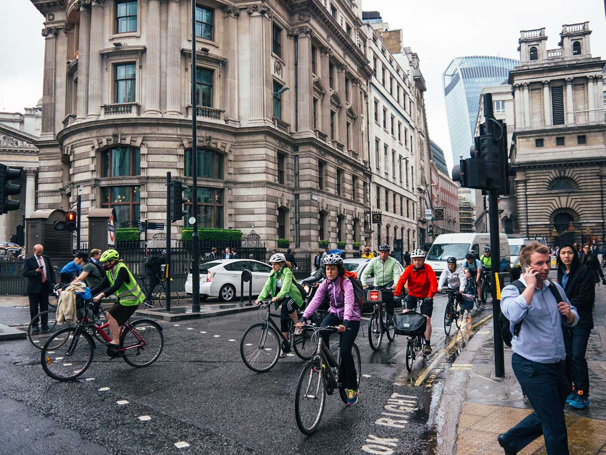 Cyclists in London