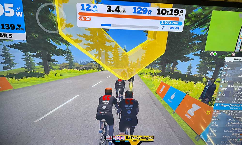 Zwift cycling